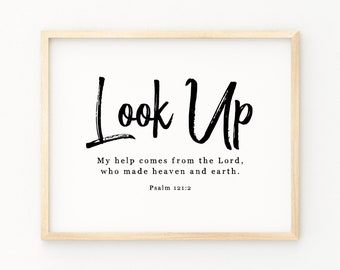 PSALM 121:2 | My help comes from the Lord | Bible Verse Printable Wall Art | Scripture Printable | Verse Wall Home Decor | Digital Download