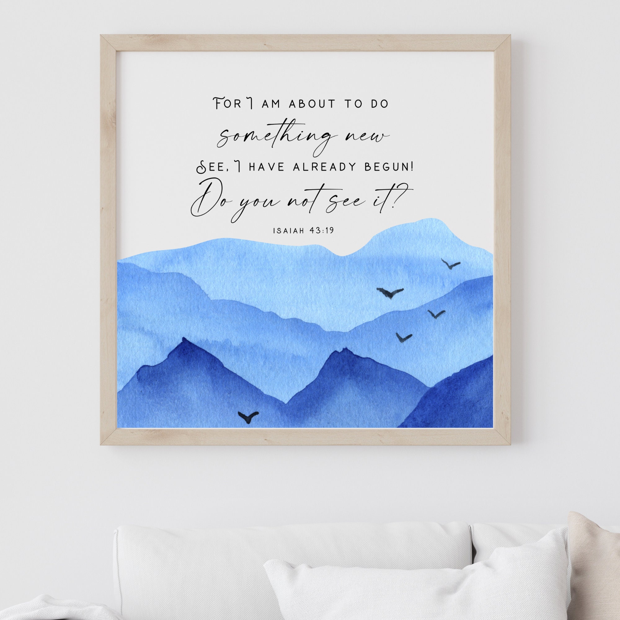 ISAIAH 43:19 Scripture Word Art | Bible Verse Printable Wall Art ...