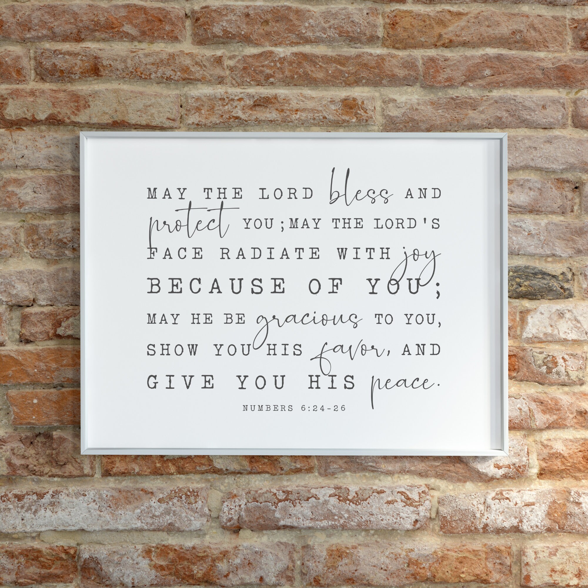 May the Lord Bless and Protect You Printable Scripture Horizontal Art ...