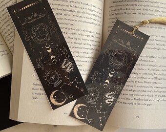 dark academia bookmark etsy