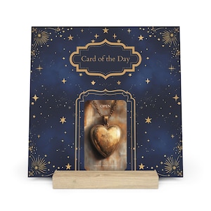 Espositore per carte dei tarocchi con design celeste, espositore per carte del giorno, porta carte dell&#39;oracolo, cavalletto per esposizione lunare, fasi lunari