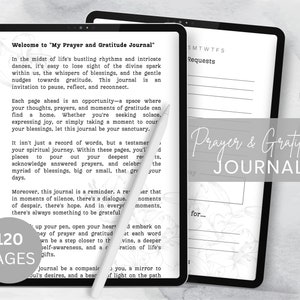 My Prayer and Gratitude Journal, Prayer Journal, Bible Study, Gratitude Journal, God Digital Planner, Daily Prayer Planner, Prayer Cards PDF