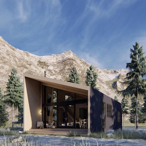 Moderna baita in mezzo alla natura, 32' x 24', design straordinario e adatta ad Airbnb