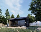 Vista Cabin: Small Home Plans, 17 x 25 (DIY Ready) (Digital Download)