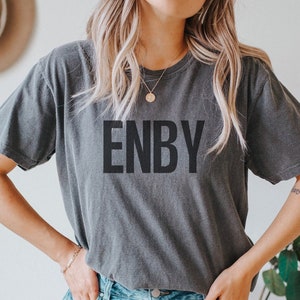 Nonbinary Shirt, Enby tshirt, Monochrome Non-Binary Comfort Colors T-Shirt for LGBTQ Pride