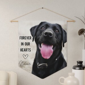 Custom Pet Memorial Wall Hanging, Dog Remembrance Gift, Rainbow Bridge Gift, Personalized Dog Memorial Wall Art, Pet Loss Sympathy Gifts