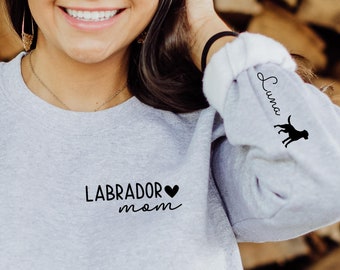 Moletom personalizado para mamãe labrador, suéter labrador retriever, presente de labrador amarelo, camiseta labrador preta, suéter labrador, mamãe labrador