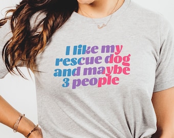 Rettungshundehemd, Rettungshundemutter-T-Shirt, Rettungsliebe-T-Shirt, Hunde adoptieren, ich liebe Mutts, Tierrettung, Tieradoption, Dogmom-Hemd