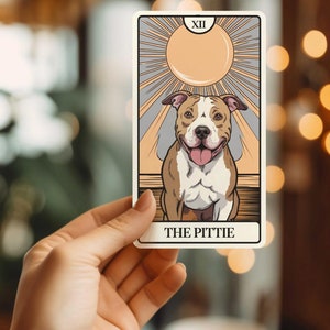 Pitbull Aufkleber, Pittie Mom Geschenk, liebt Pibbles, Tarot Karten Sticker für Pitbull, Dog Mom Aufkleber, Pittie Geschenk, Pittie Sticker