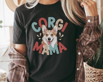 Koszulka Corgi Mama, Koszulka Corgi Mom, Koszulka Corgi, Prezent Corgi Mom, Koszulka z grafiką Corgi Lover