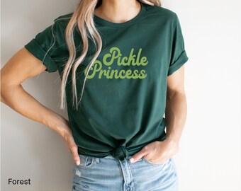 T-shirt princesse aux cornichons, cadeau pour amateur de cornichons, cadeau gourmand pour colon