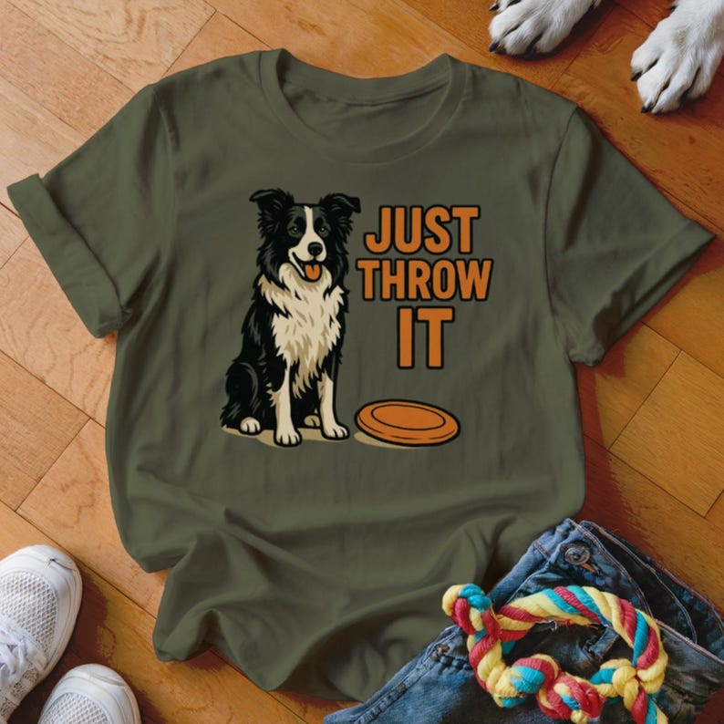 Funny Dog Shirt, Just Throw It T-Shirt, Gift for Dog Lovers, Cute Pet Tee, Doggy Playtime Apparel, Novelty Dog Graphic Top