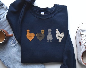Silkie Chicken Sweatshirt, Chicken Mama Gift, Fluffy Chicken Shirt, Silky Chicken Mom, Silkie Sweatshirt, Silkie Shirt