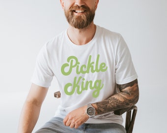 T-shirt Pickle King, regalo per l'amante dei sottaceti, regalo per l'uomo che ama i sottaceti