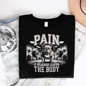 TampaPrinting 'Pain Is Weakness Leaving The Body' T-Shirt - 100% Cotton, Pre-Shrunk, Black - View #8