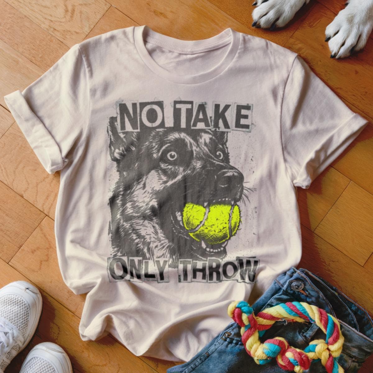 No Take Only Throw T Shirt, Dog Lover Gift, German Shepherd Tee