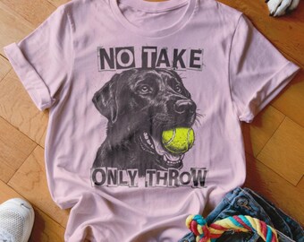 持ち帰り禁止、投げるだけTシャツ、ラブラドール・レトリバー、テニス