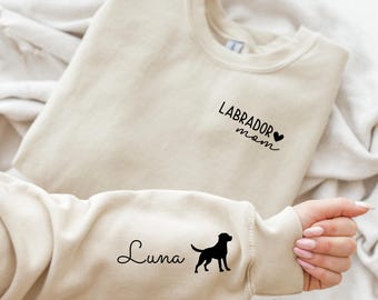 Moletom personalizado para mamãe labrador, suéter labrador retriever, presente de labrador amarelo, camiseta labrador preta, suéter labrador, mamãe labrador