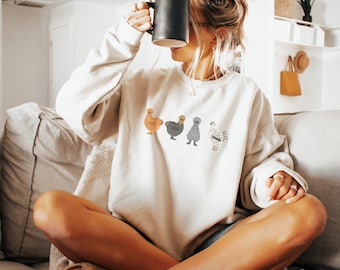 Silkie Chicken Sweatshirt, Chicken Mama Gift, Silkie Chicken Shirt, Silkie Chicken Mom Gift