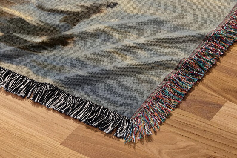 Yellow Lab Blanket, Woven Throw Blanket, Yellow Lab Dog Tapestry