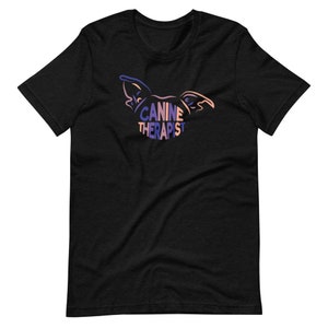 Canine Therapist Short-Sleeve Unisex T-Shirt Dog Therapist Dog Training Gift Dog Ears in Purple Dog Trainer image 2