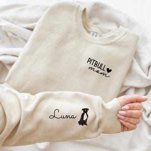 Custom Pitbull Sweatshirt, Pitbull Mom Sweater, Pitbull Gift, Pitbull Shirt, Pittie Sweatshirt Jumper, Pittie Mama, Personalized Pitbull