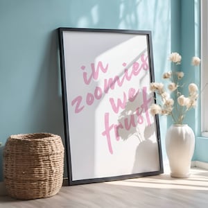 Dog Mom Wall Art, Dog Lover Poster, Dog Lover Decor, Trendy Wall Art, Minimalist Art, Pink Script Font Poster, Gift for Dog Lovers