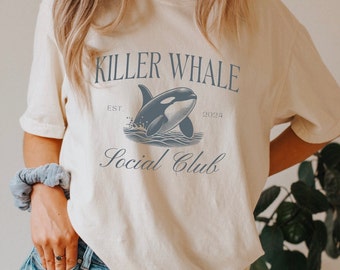 Killer Whale Social Club Shirt, Gift for Orca Lover, Comfort Colors T-Shirt