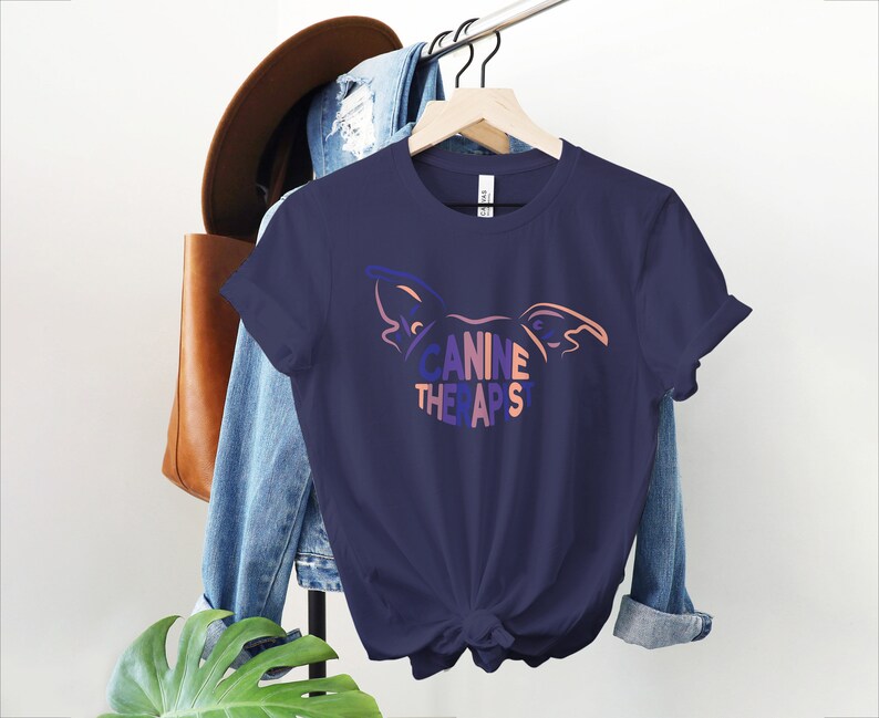 Canine Therapist Short-Sleeve Unisex T-Shirt Dog Therapist Dog Training Gift Dog Ears in Purple Dog Trainer image 3