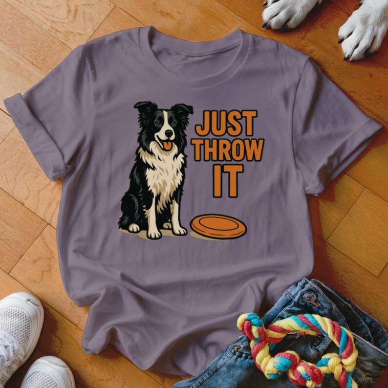 Funny Dog T-Shirt, Just Throw It Graphic Tee, Cute Pet Lover Shirt, Casual Dog Lover Top, Unisex Gift for Dog Owners, Dog Humor Apparel