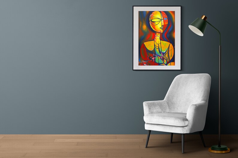 Printable Modern Art Painting Unprimed Canvas Painting Etsy