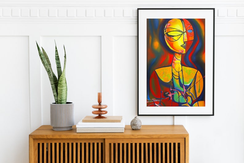 Printable Modern Art Painting Unprimed Canvas Painting Etsy