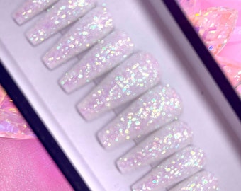 GEBURTSTAG MÄDCHEN | Zucker Glitter Drücken Sie auf die Nägel