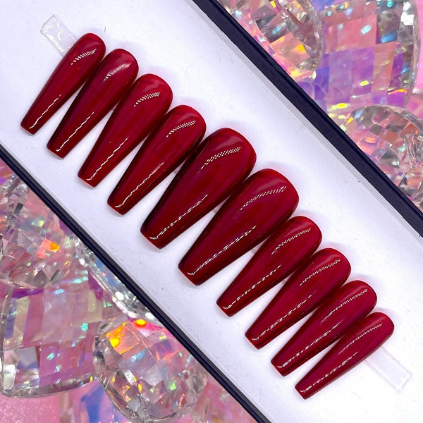 ENVY ME | Red Jelly Press On Nails