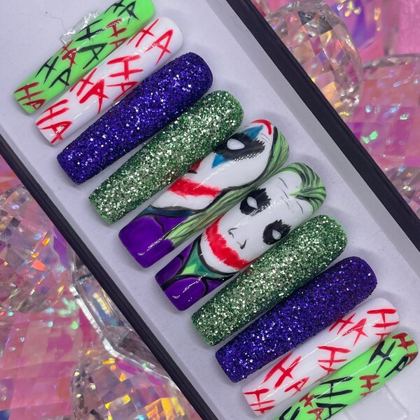 Joker Nails - Etsy