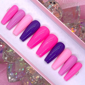 BABY | Pink/Purple Nails | Valentine Day Nails | Press On Nails