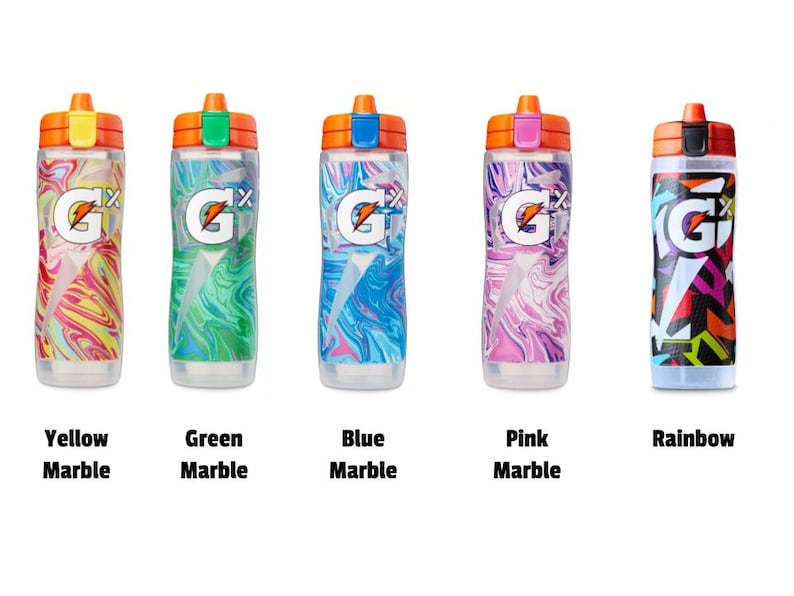 Custom Sports Gatorade Gx Bottle white Vinyl Etsy