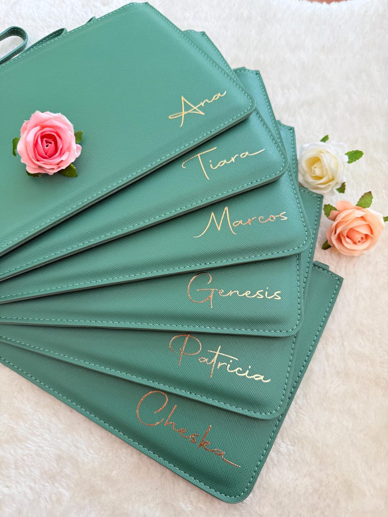 Personalised Clutch Bag, Personalised Bridesmaid Gift, Personalised Handbag, Maid of Honour Gift, Gift for Her, Hen Party Gift image 9