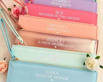 Gepersonaliseerde clutch, cadeau bruidsmeisje, cadeau bruidsmeisje, cadeau voor haar, cadeau vrijgezellenfeest, gunst Bacherolette, voorstel bruidsmeisje