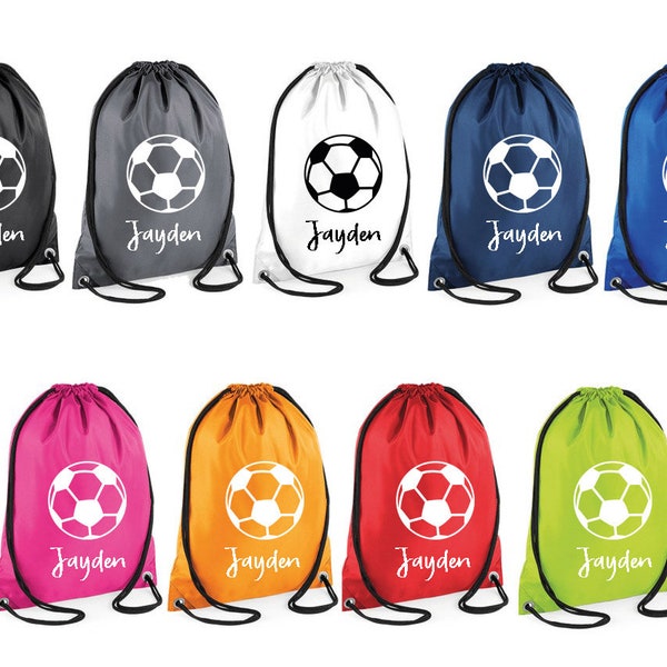 Personalised Drawstring Bag School Club PE Custom Name Childrens College Sports Swimming Adult Bag Kids boys girls Backpack travel Bag