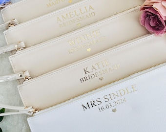 Personalisierte Clutch Bag, personalisierte Brautjungfer Geschenk, personalisierte Handtasche, Trauzeugin Geschenk, Geschenk für Sie, Hen Party Geschenk