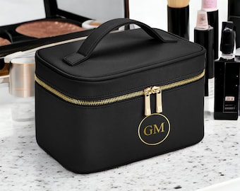 Personalised cosmetic bag, Luxury makeup bag toiletries bag makeup case travel cosmetic case large cosmetic bag travel case for toiletries