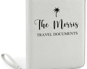Personalised Travel Organiser, Travel Gift, Travel Wallet, Passport Holder, Travel Document Folder, Personalised Gift for Her, Airplane