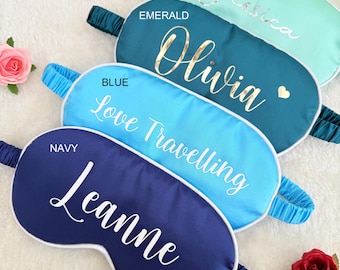 Personalised Luxury Eye Mask, Customised Bride Sleep Mask, bridesmaid Sleeping Eye Mask, Mummy Sleeping Mask, Gift for Couples