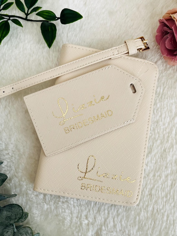 Set De Voyage Avec Porte-passeport Initial A, Housse Et étiquette Bagage Rose (uxcell)