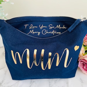 Trousse de maquillage personnalisée, trousse à maquillage à message caché, cadeau de demoiselle d'honneur, cadeau d'anniversaire pour elle, fille, fête des mères, Noël, maman, cadeau femme
