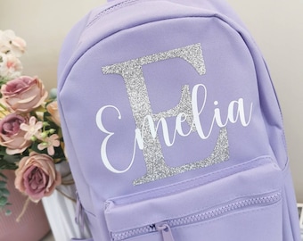 Personalised Name Initial Backpack | Custom Girls Boys Kids Children Pre School School rucksack School Bag | Dog Rucksack | Toddler Backpack