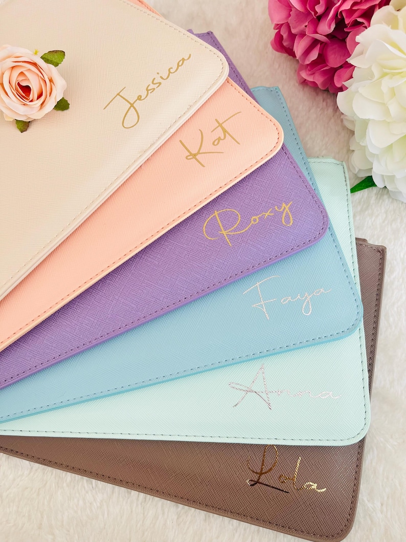 Personalised Clutch Bag, Personalised Bridesmaid Gift, Personalised Handbag, Maid of Honour Gift, Gift for Her, Hen Party Gift image 15