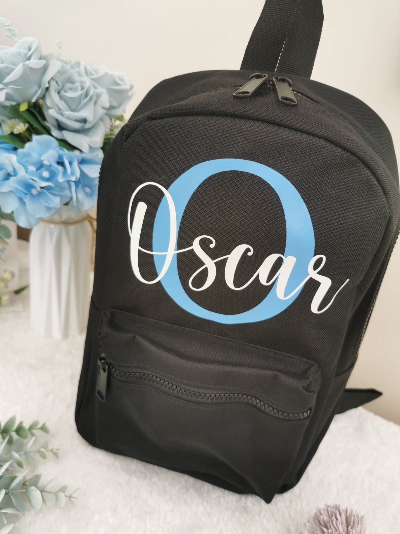 Personalised Name Initial Backpack | Custom Girls Boys Kids Children ...