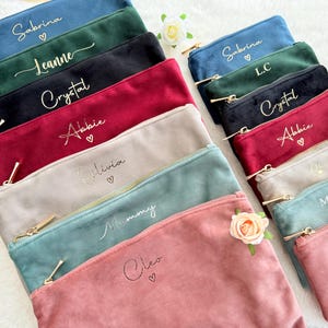 Personalised Makeup Bag, Custom Bridesmaid Gifts, Wedding Gift, Travel Toiletry Bag, Cosmetic Bag, Birthday Gift for Her, Mother&#39;s Day Gift